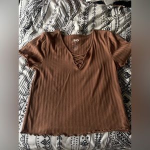 Brown crop top